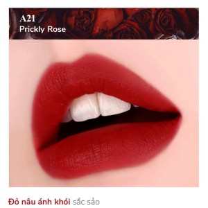 Son kem Black Rouge A21 đỏ nâu ánh khói sắc sảo