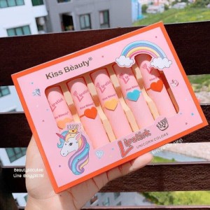Set 5 son thỏi Kiss Beauty Lipstick