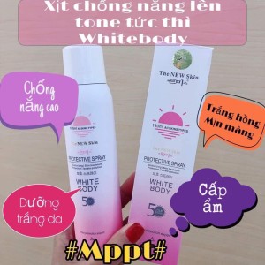 Xịt chống nắng dưỡng da nâng tone The New Skin