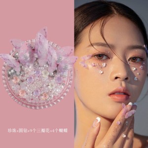Đá đính mắt make up - miếng dán đính đá trang điểm cho mặt, mắt, tóc, cơ thể nhiều họa tiết lấp lánh.