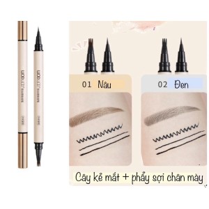 Kẻ mắt nước và phảy sợi mày 2 đầu Wodwod