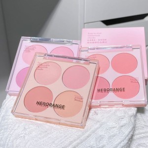 Bảng phấn má hồng HERORANGE 4 màu phấn mịn nhẹ nhàng trang điểm tự nhiên