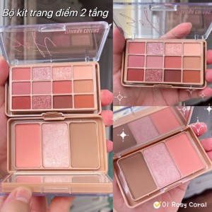 ????????Bảng Phấn Mắt Đa Năng  2 Tầng Soft Blurring Double Eye Palette HF620