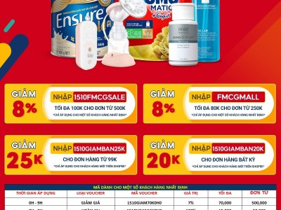 SALE 15.10 GIỮA THÁNG GIẢM NỬA GIÁ