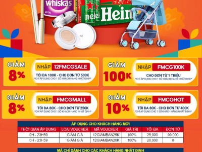 SHOPEE-FMCG Sale 12.12 "BÁCH HÓA SALE SINH NHẬT - NGÀN DEAL 1K"