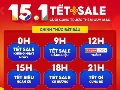 ✨ DUY NHẤT 15.01 ️️✨ Shopee Săn sale cực khủng - Đầu năm săn lộc Tết 